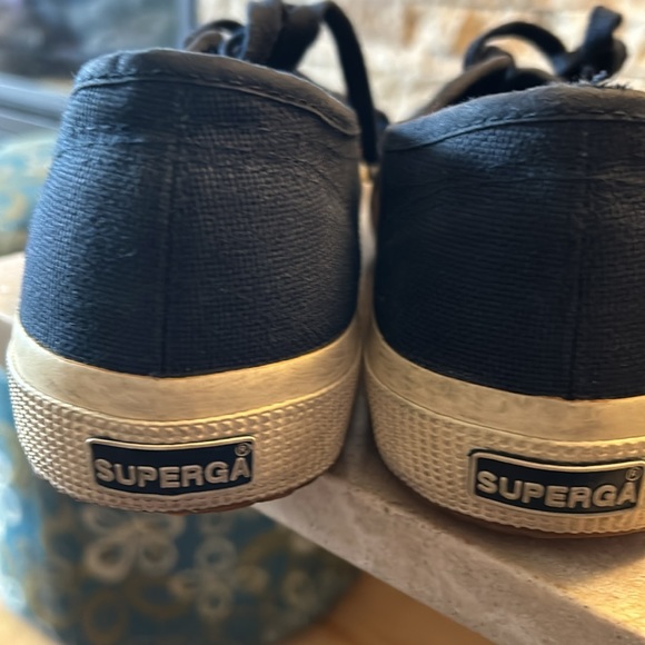 Superga 41 9.5US Cotu Classic Black and Cream Rubber Sole Sneaker Casual… - Picture 7 of 7